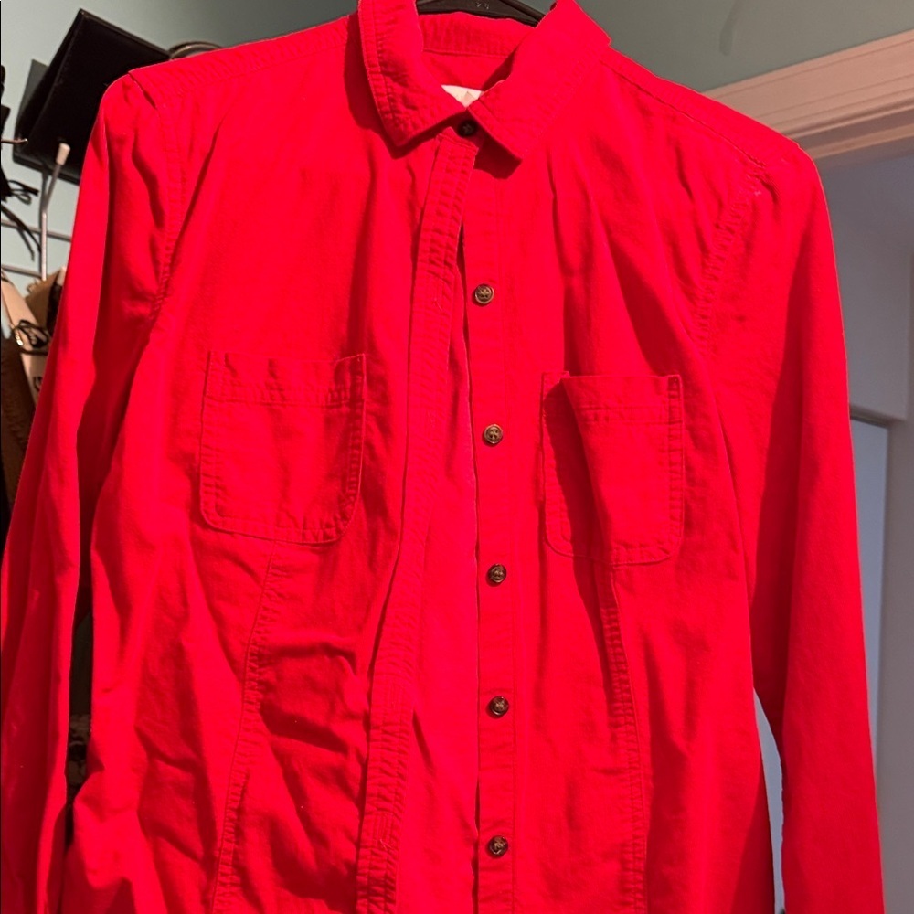 Charter Club Vibrant Red Collared Shirt - Picture 4 of 8